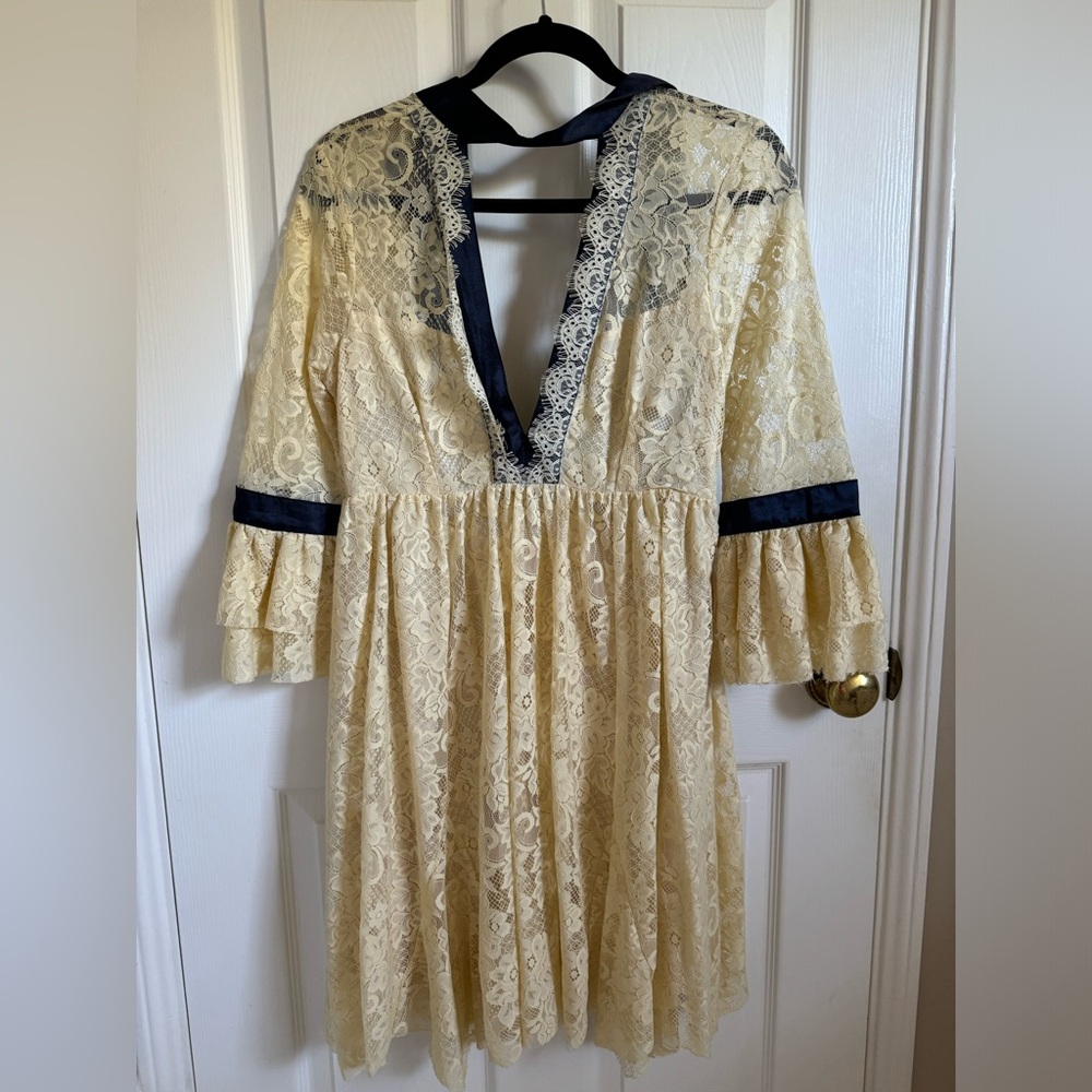 Free people romantic lacy long sleeve dress